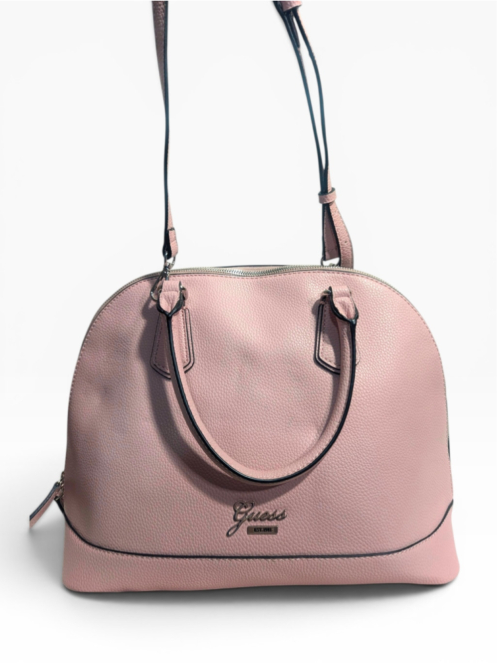 Guess Light Pink Dome Satchel Bag Large - Picture 3 of 13